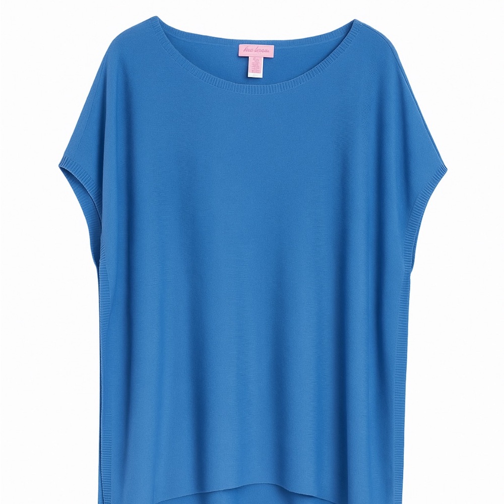 Lilly Pulitzer 100 % cashmere Vibrant Blue Tunic Top